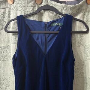 Ralph Lauren Royal Blue Velvet Dress